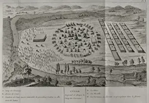 Strategies Prints: Gallic Wars (58 BC-50 BC). Caesar attacks the Germanic camp