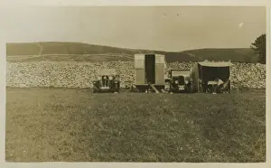 Wentworth Postcard Collection Prints: Galloway and Standard 10 Vintage Cars with Caravan