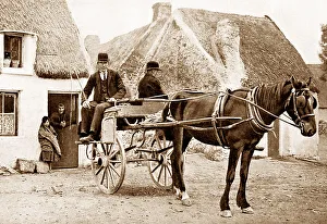 Galway Prints: Galway Jaunting Car early 1900s