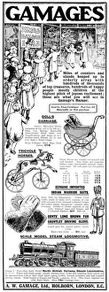 Gamages toy shop advertisement