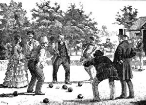 Images Dated 13th October 2004: A Game of Bowls, England, c. 1872