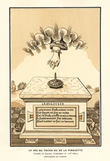 Ivory Gallery: The game of ivory spinning top, Toton or Pirouette
