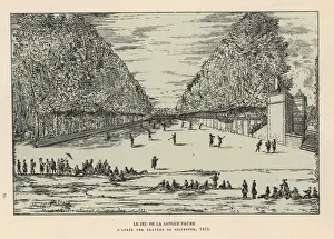 The game of longue paume, lawn tennis, 17th century