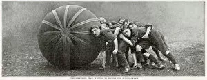 Images Dated 26th July 2021: A Game of Pushball, Crystal Palace 1902