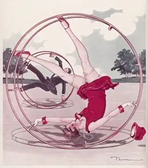 Introduces Prints: Game / Roller Wheel / 1927