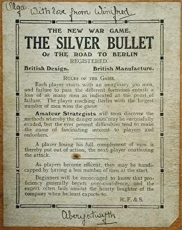 Handwriting Gallery: Game, The Silver Bullet or The Road to Berlin, WW1