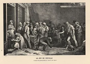 Throwing Gallery: The game of tonneau, 19th century
