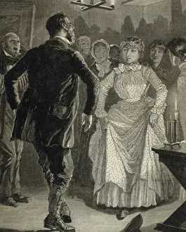 Englishwomen Prints: The Gamekeepers Party. Illustration based on