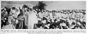Addresses Prints: Gandhi addresses followers at Dandi