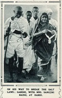 Salt Prints: Gandhi breaking the Salt Laws
