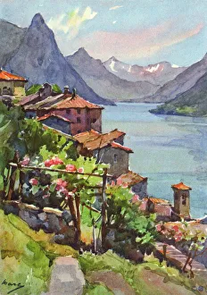 Switzerland Gallery: Gandria - northern shore of Lake Lugano, Switzerland