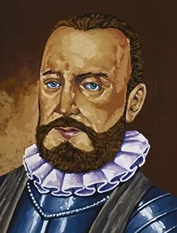 GARAY, Juan de (1528-1583). Spanish conqueror. Oil