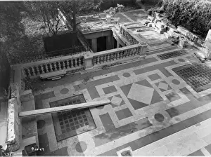 Started Prints: The garden of No 4 Hamilton Place shortly after demolition