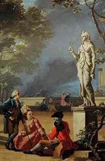 Bourgeoisie Collection: The Garden of El Retiro near the Walls of the Bronze Horse