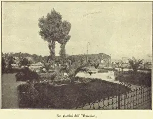 The garden of the Excelsior Hotel, Lido, Venice, 1924