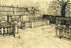 Lecture Prints: Garden of Hamilton Place before Lecture Theatre construction