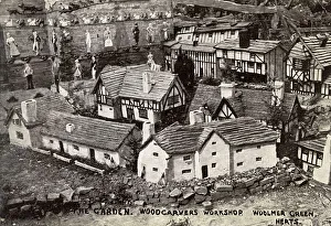 Figures Collection: The Garden Model Village - Woodcarvers Shop - Woolmer Green