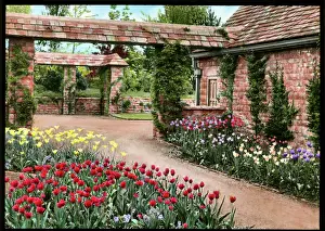 Garden of Mounton House, Chepstow, Gwent, Wales