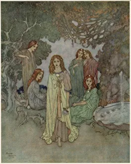 Andersen Prints: The Garden of Paradise - Edmund Dulac