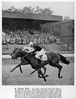 Garden Path winning the Two Thousand Guineas at Newmarket