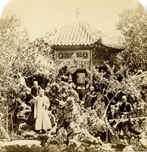 Zambra Prints: Garden of the Temple of Longevity, Canton