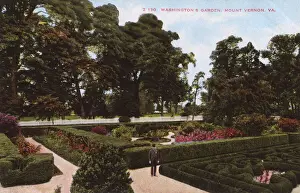 Garden at Washingtons Mansion, Mount Vernon, Virginia, USA
