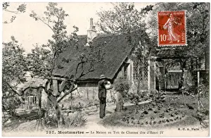 Rate Prints: Gardener at Henri IV cottage, Montmartre, Paris, France