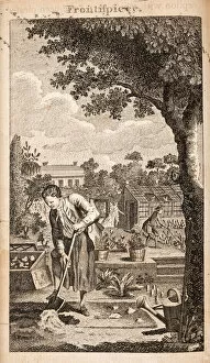 Abercrombie Gallery: Gardeners at work in walled garden