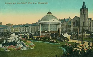 Morecambe Prints: Gardens & Bandstand - West End, Morecambe, Lancashire