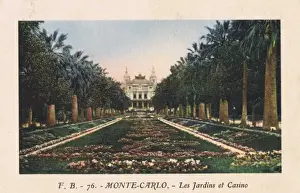 The gardens of the Casino in Monte Carlo, France