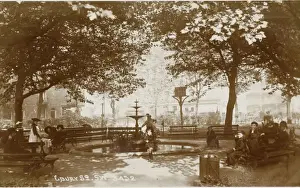 Seats Prints: Gardens in Ebury Square, Pimlico, London