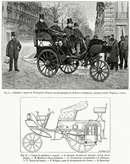 Images Dated 22nd December 2017: Gardner-Serpollets water injected, three-wheeled car 1891