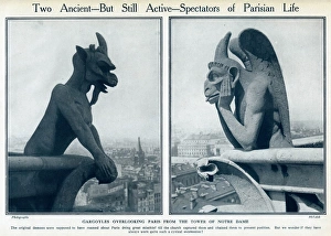 Ugly Gallery: Two gargoyles on Notre Dame Cathedral, Paris