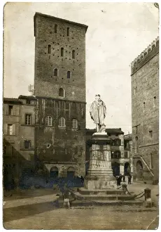 Todi Prints: Garibaldi Square and Tower, Todi, Umbria, Italy