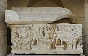 Images Dated 6th January 2014: Garland sarcophagus. Marble. Tel Mevorah