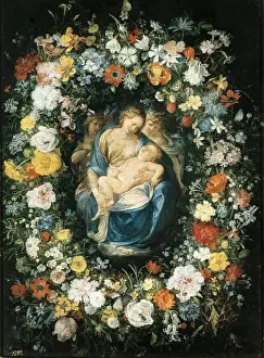 1568 Prints: Garland with the Virgin
