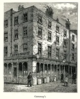 Change Prints: Garraways Coffee House, Change Alley, Cornhill, London