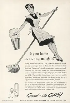 Cleaners Prints: Gas Council advertisement 1954