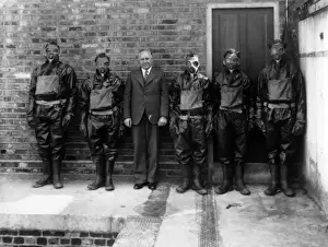 Gas and smoke mask training, WW2