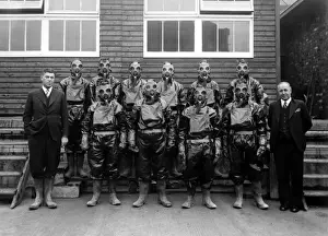 Gas and smoke mask training, WW2