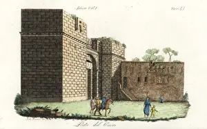 The gate of Cairo, Egypt, 1820s
