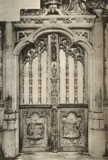 Gate in parish church, Dixmude (Diksmuide), Belgium
