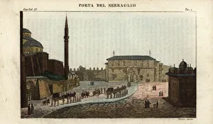 Images Dated 27th July 2019: Gate to the seraglio, Topkapi Palace, Istanbul, 18th century