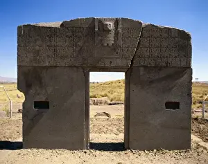 Metres Prints: Gate of the Sun. 7th c. -12th c. BOLIVIA. Tiahuanaco