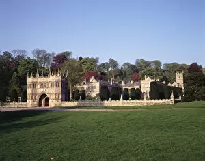 Gatehouse and house, Lanhydrock House, Cornwall