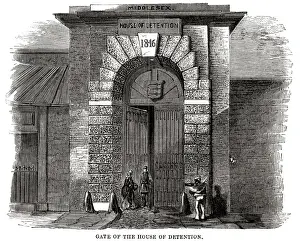 Clerkenwell Prints: Gates of Middlesex House of Detention, Clerkenwell
