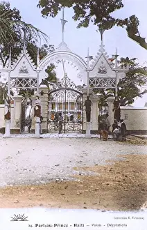 Elaborately Prints: Gates of the Presidential Palace, Port au Prince, Haiti