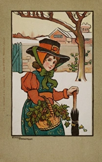 Images Dated 12th April 2008: Gathering holly by Ethel Parkinson