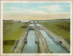 Gatun Prints: Gatun Lock Aerial View