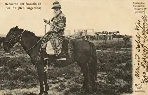 Stallion Prints: Gaucho on a stallion - Rosario, Argentina